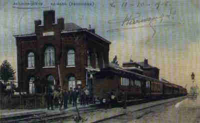 La gare frontière d'Aulnois-Quévy en 1908